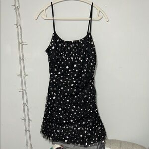 Altar'd State Black and White Star Mini Dress